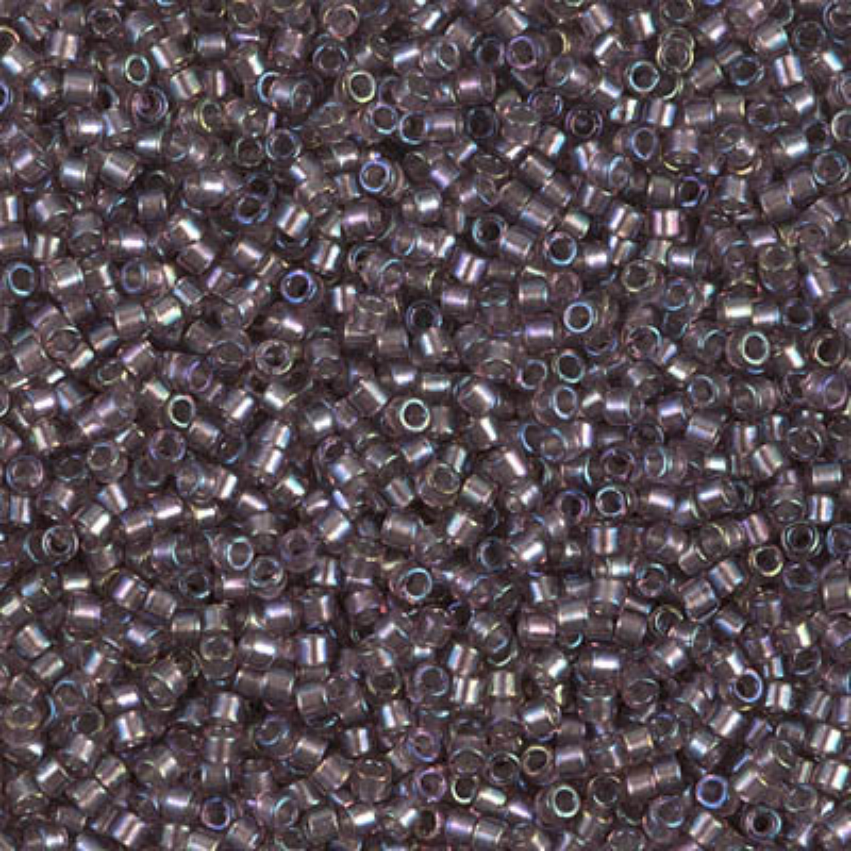 Miyuki 11/0 Delica Beads, DB1760, Sparkling Lined Amethyst AB, 5g