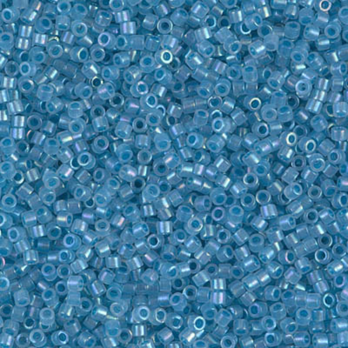 Miyuki 11/0 Delica Beads, DB1761, Sparkling Sky Blue Lined Opal AB, 5g