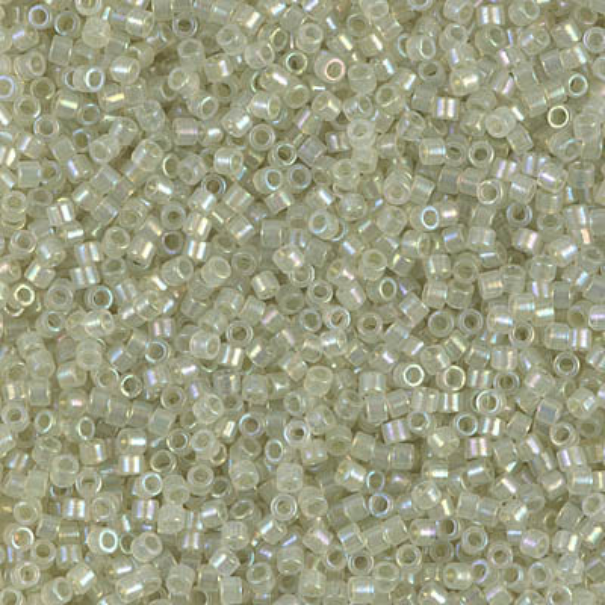 Miyuki 11/0 Delica Beads, DB1765, Sparkling Celery Lined Opal AB, 5g