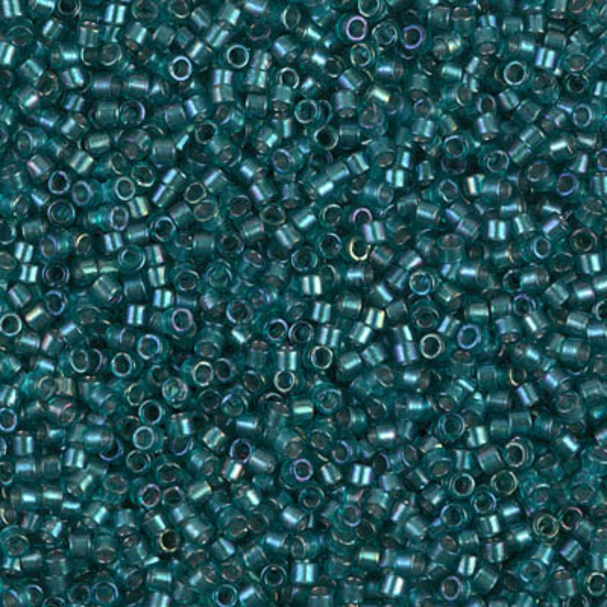 Miyuki 11/0 Delica Beads, DB1769, Sparking Aqua Green Lined Teal AB, 5g