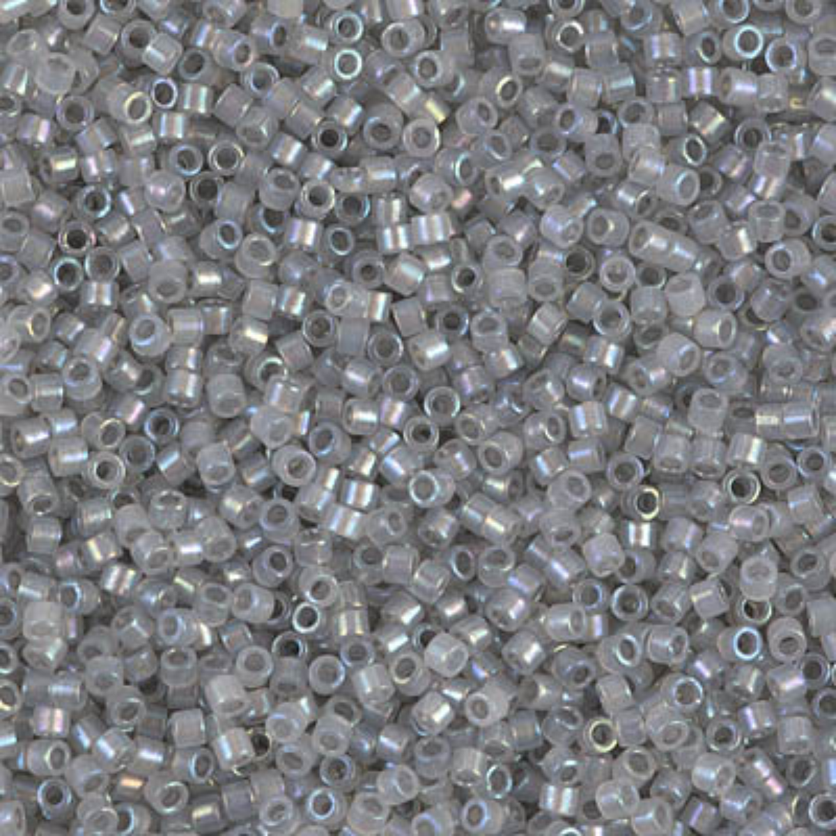 Miyuki 11/0 Delica Beads, DB1770, Sparking Pewter Lined Opal AB, 5g
