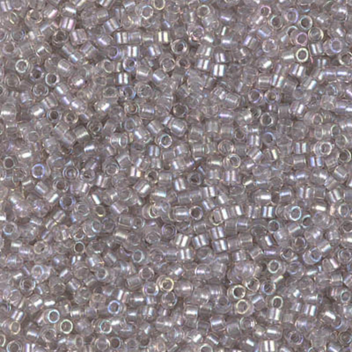 Miyuki 11/0 Delica Beads, DB1771, Sparking Pewter Lined Light Tea Rose AB, 5g