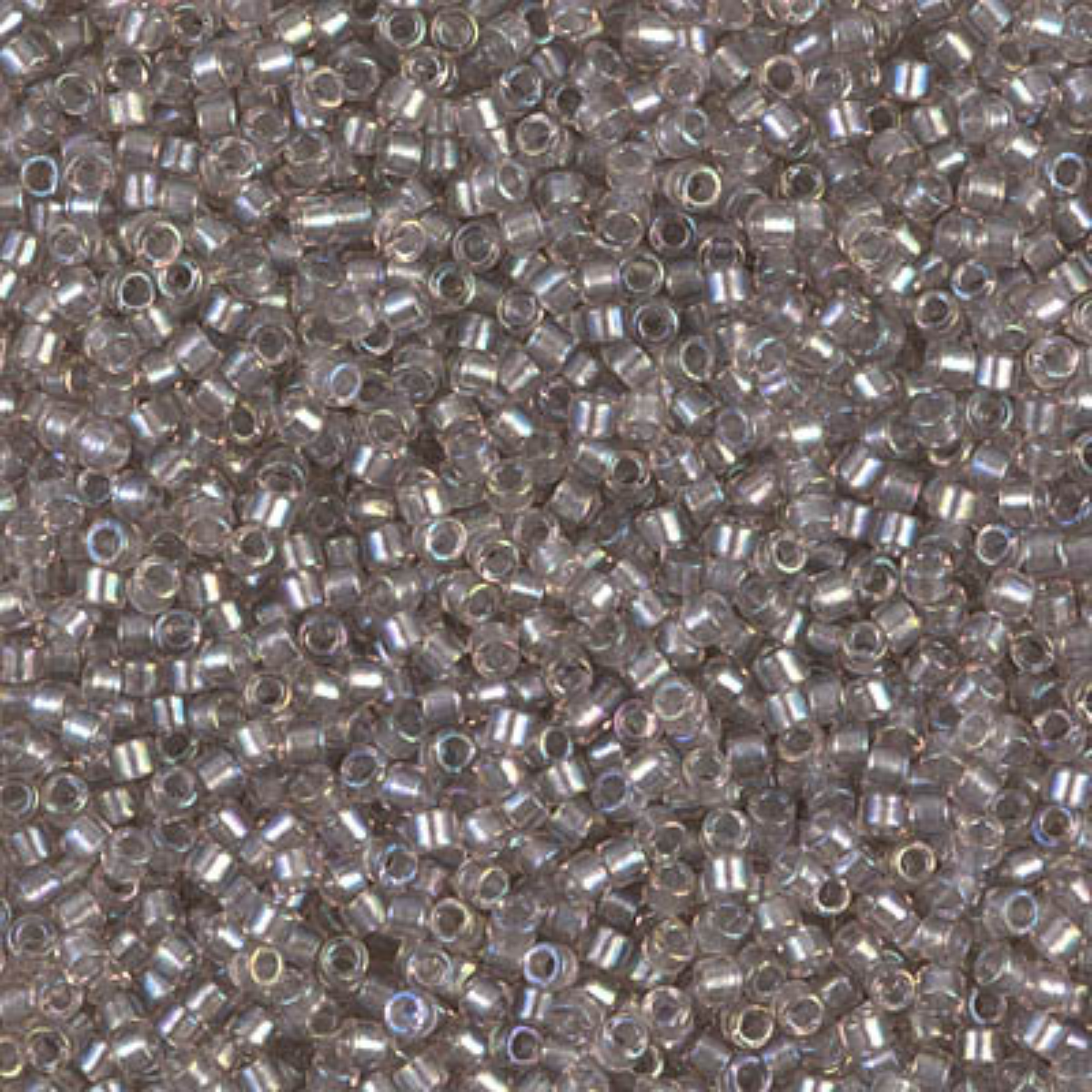 Miyuki 11/0 Delica Beads, DB1772, Sparking Pewter Lined Crystal AB, 5g