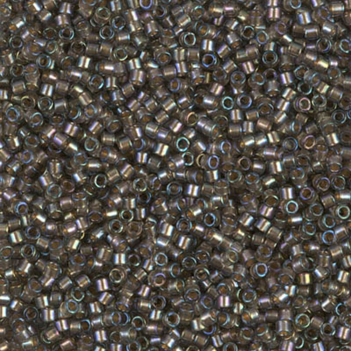 Miyuki 11/0 Delica Beads, DB1773, Sparking Beige Lined Grey AB, 5g