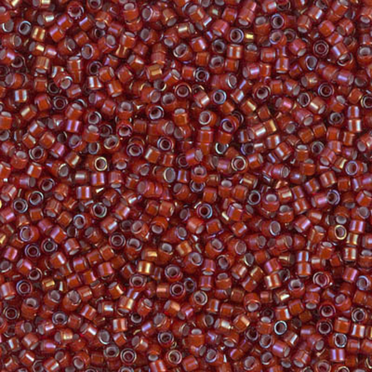 Miyuki 11/0 Delica Beads, DB1781, White Lined Root Beer AB, 5g