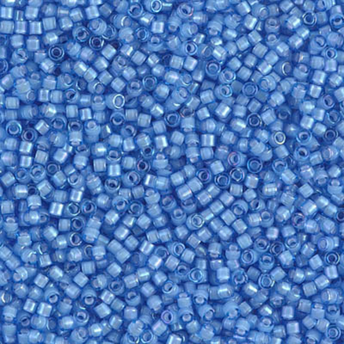 Miyuki 11/0 Delica Beads, DB1784, White Lined Sapphire AB, 5g