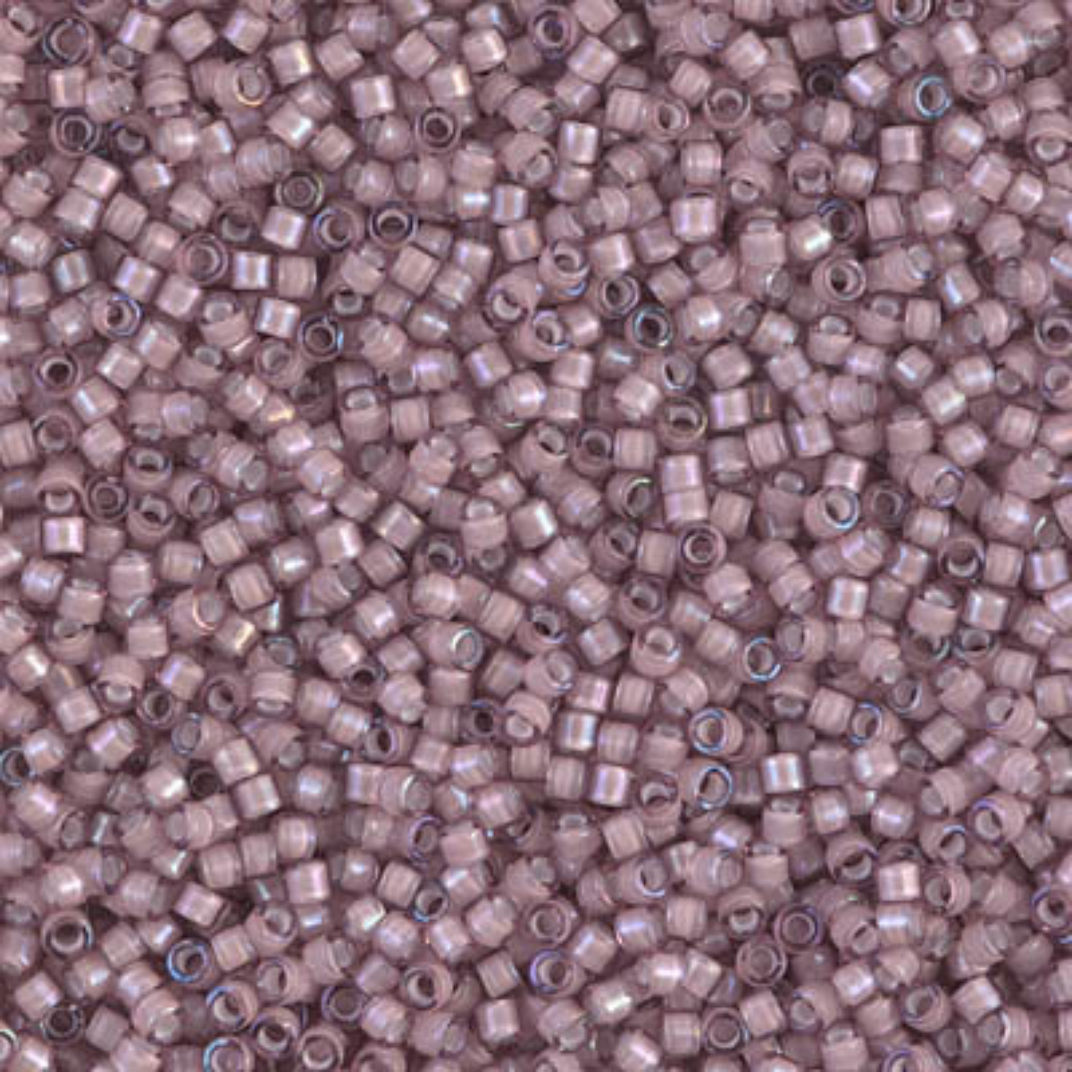 Miyuki 11/0 Delica Beads, DB1791, White Lined Smoky Amethyst AB, 5g