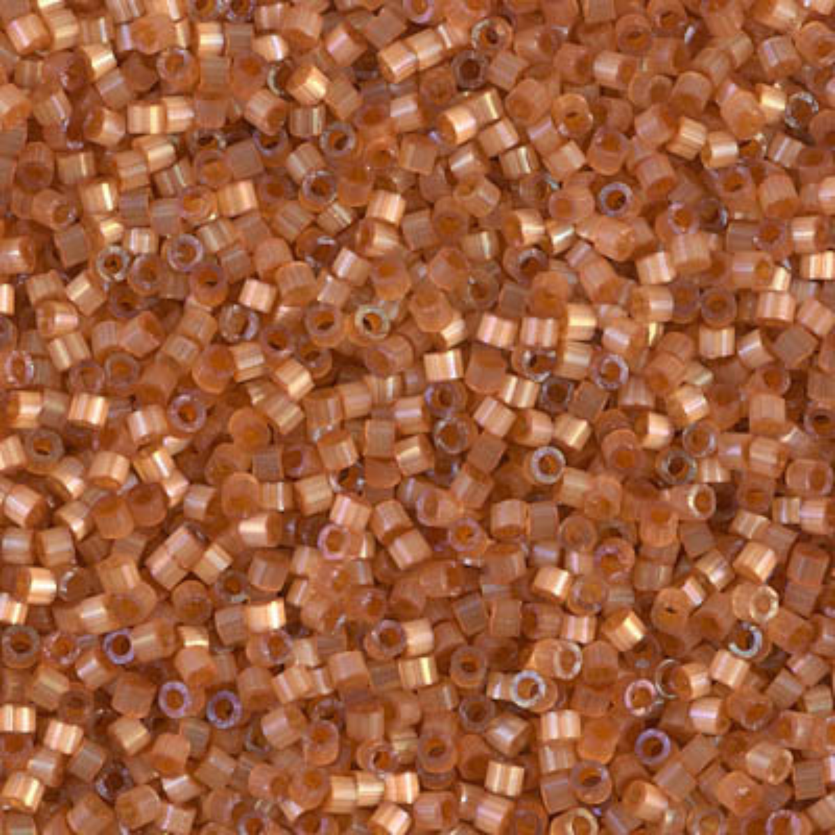 Miyuki 11/0 Delica Beads, DB1804, Silk Satin Topaz, 5g