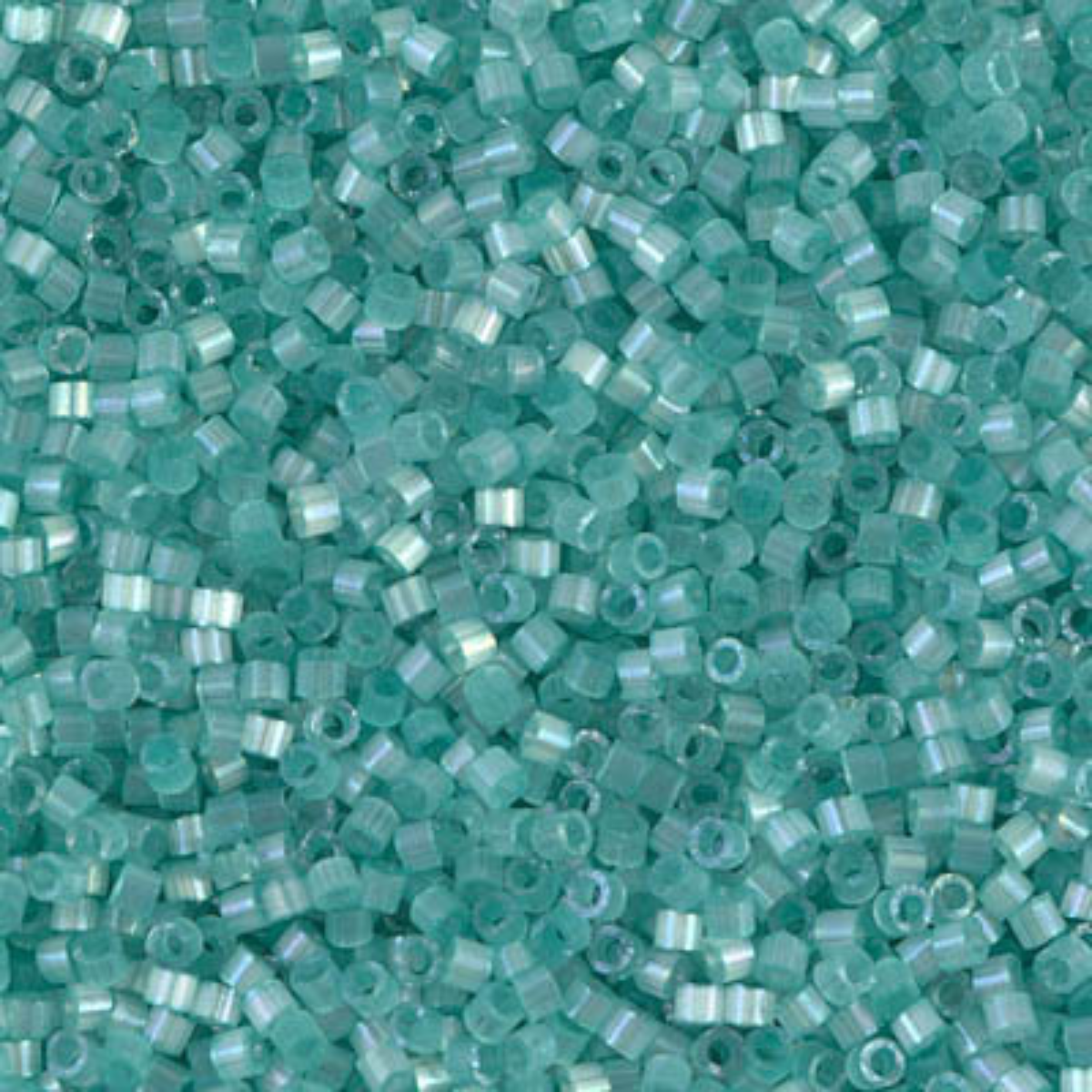 Miyuki 11/0 Delica Beads, DB1812, Silk Satin Light Aqua Green, 5g