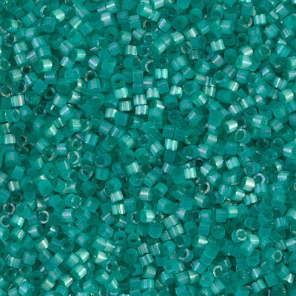 Miyuki 11/0 Delica Beads, DB1813, Silk Satin Aqua Green, 5g