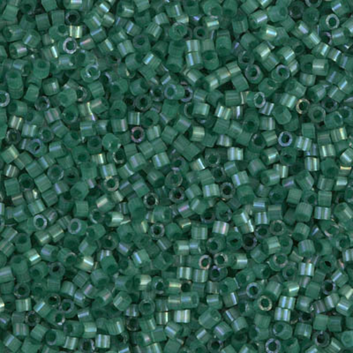 Miyuki 11/0 Delica Beads, DB1814, Silk Satin Emerald, 5g