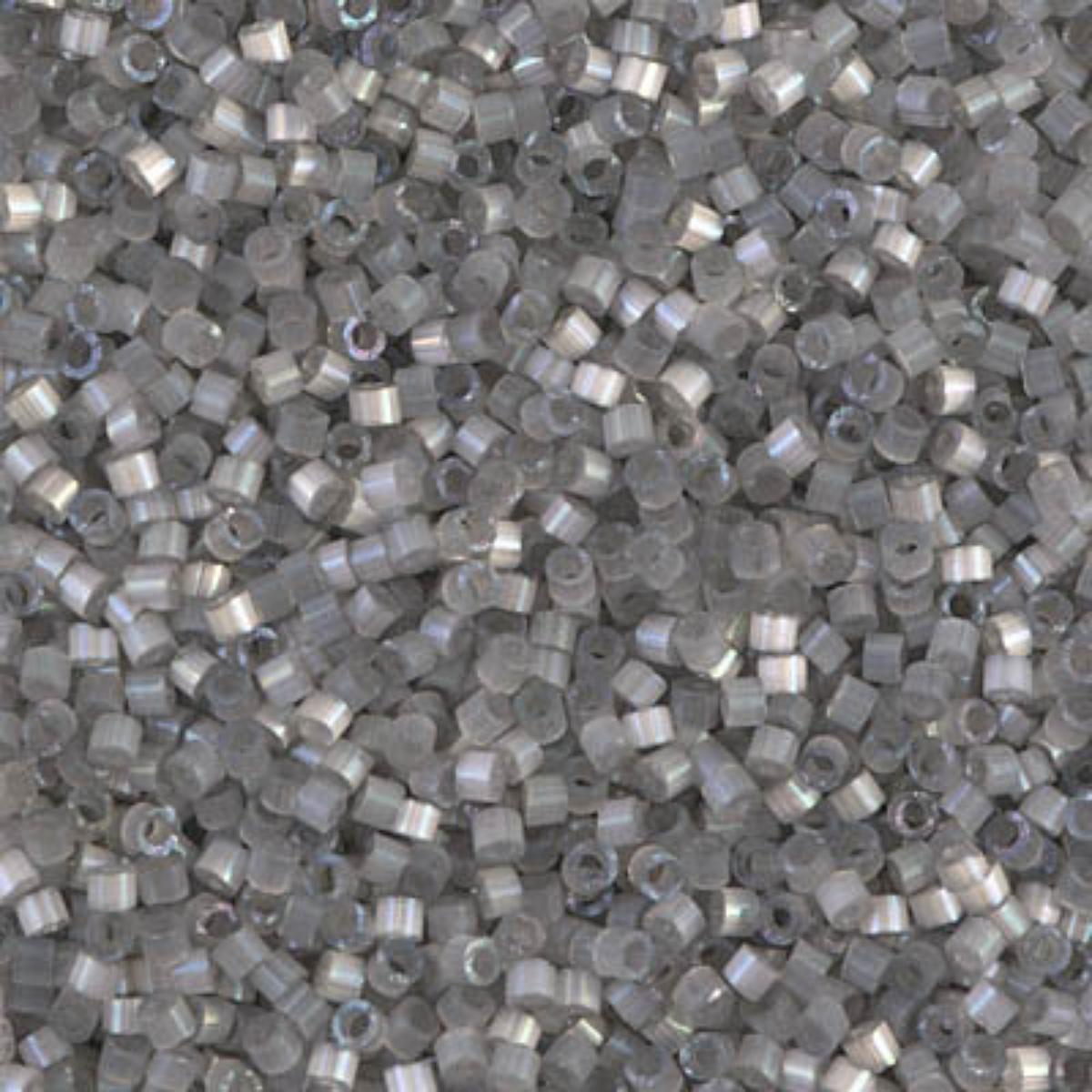 Miyuki 11/0 Delica Beads, DB1817, Silk Satin Smoke Grey, 5g