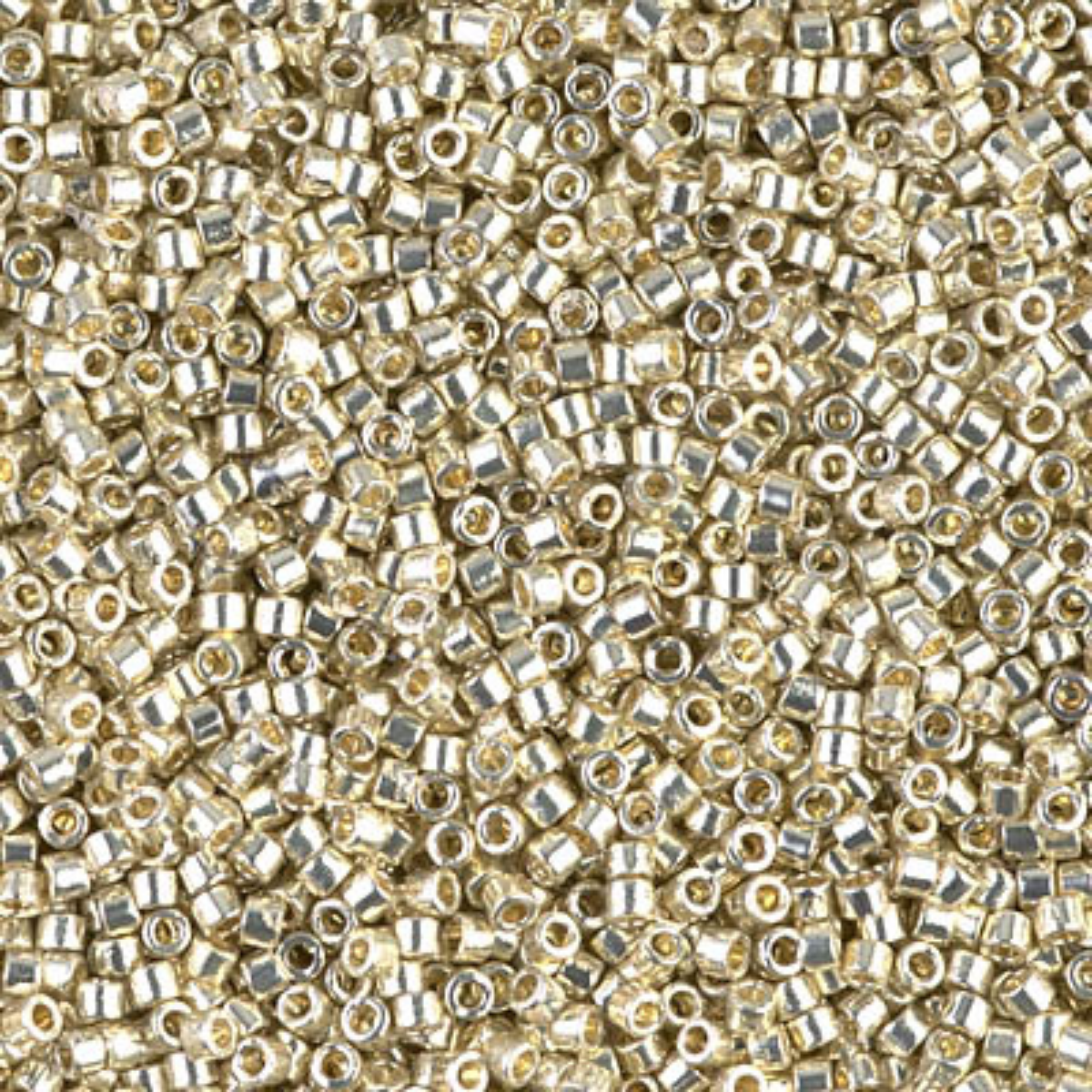Miyuki 11/0 Delica Beads, DB1831, Duracoat Galvanized Silver, 5g, 50g