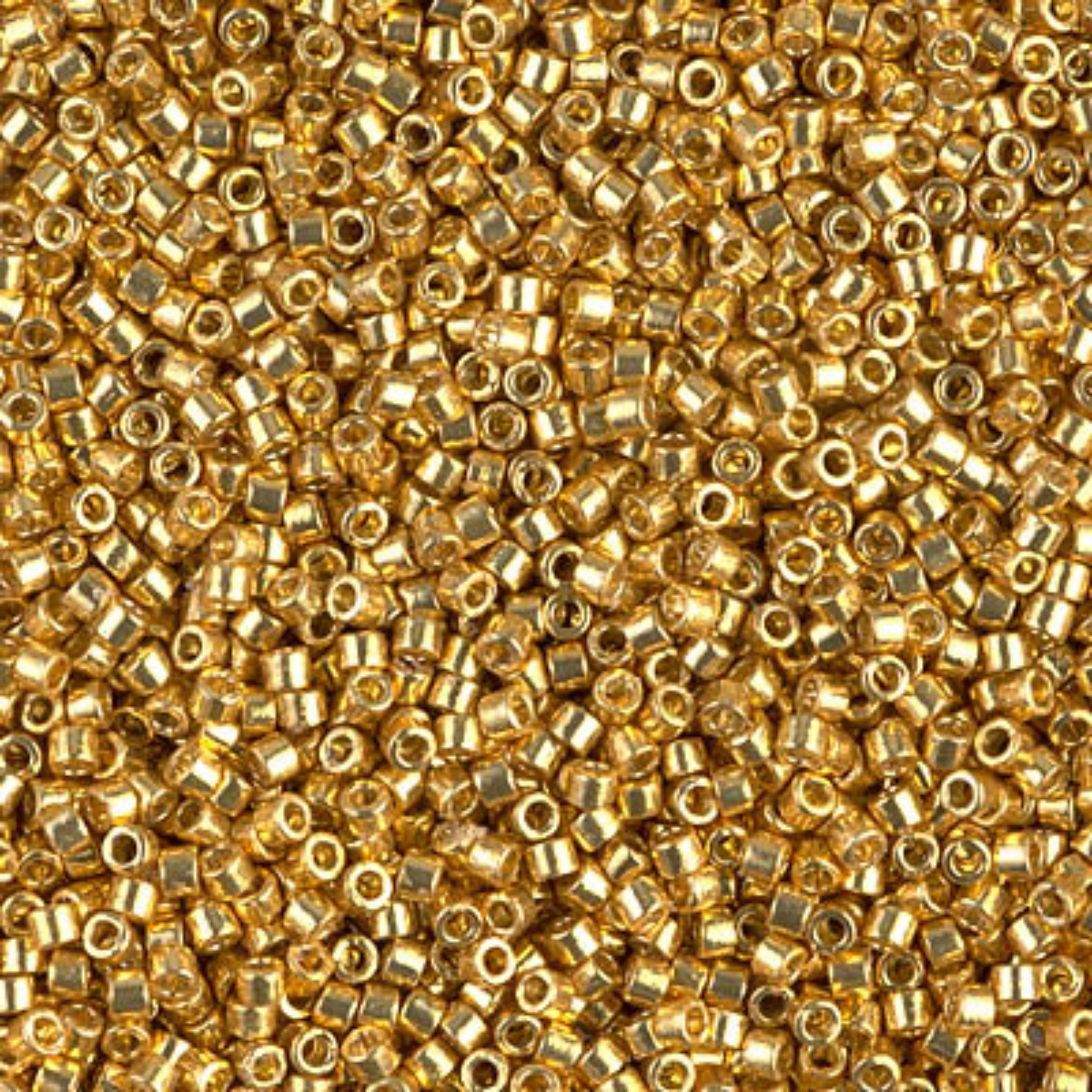 Miyuki 11/0 Delica Beads, DB1832, Duracoat Galvanized Gold, 5g, 50g