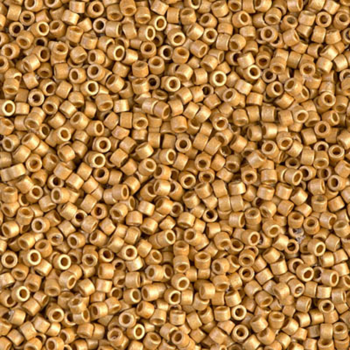 Miyuki 11/0 Delica Beads, DB1832F, Duracoat Galvanized Matte Gold, 5g