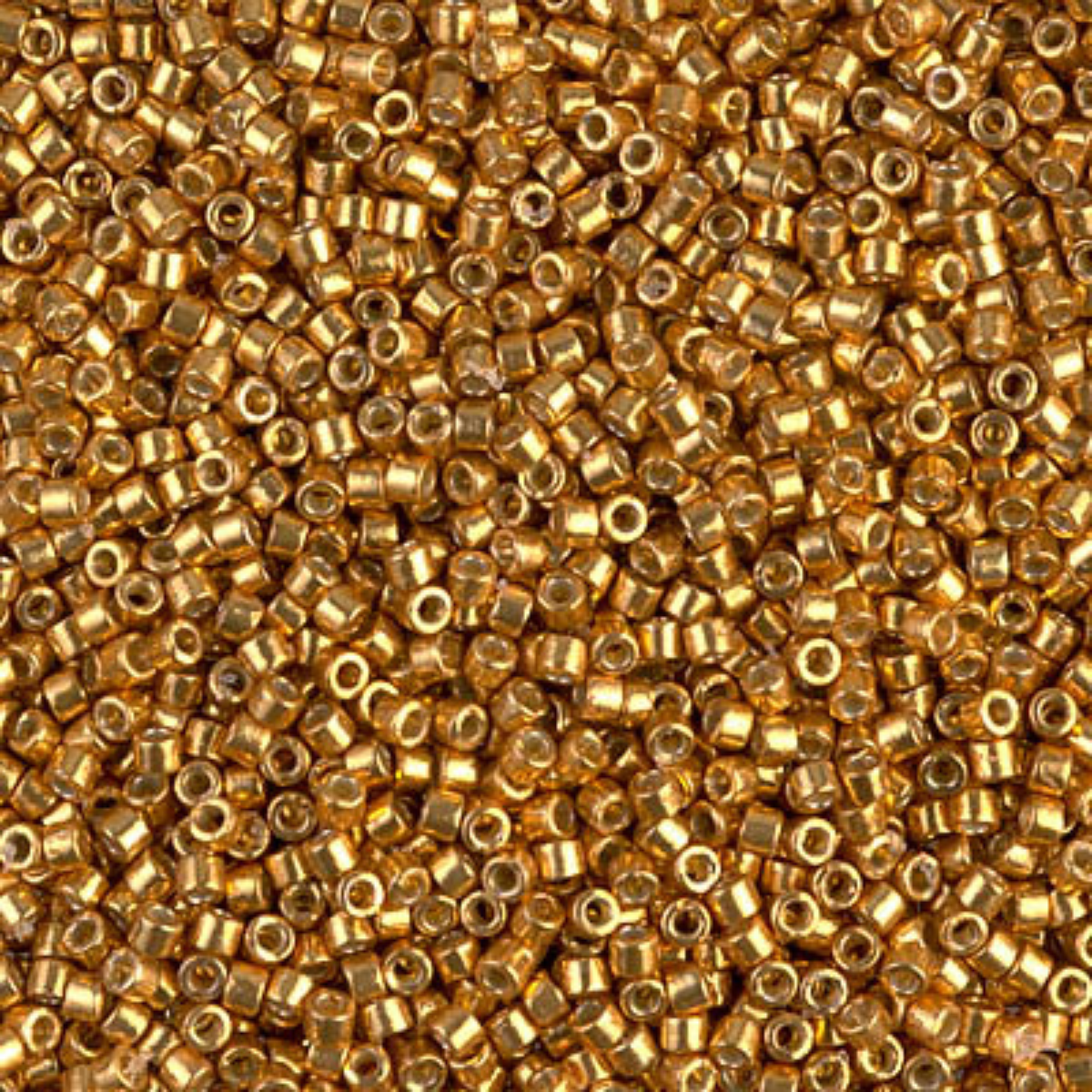 Miyuki 11/0 Delica Beads, DB1833, Duracoat Galvanized Yellow Gold, 5g