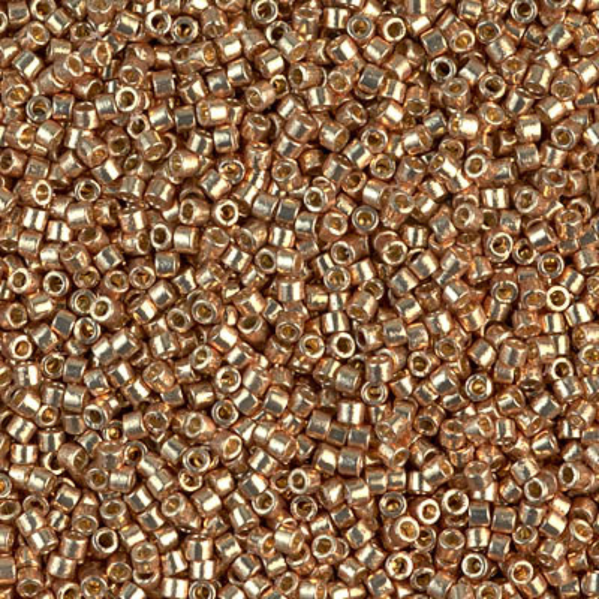 Miyuki 11/0 Delica Beads, DB1834, Duracoat Galvanized Champagne, 5g