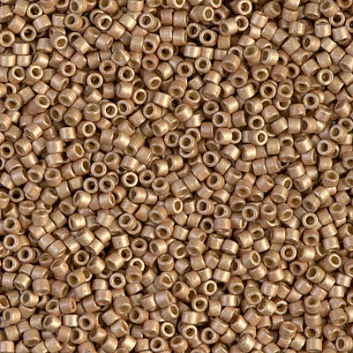 Miyuki 11/0 Delica Beads, DB1834F, Duracoat Galvanized Matte Champagne, 5g