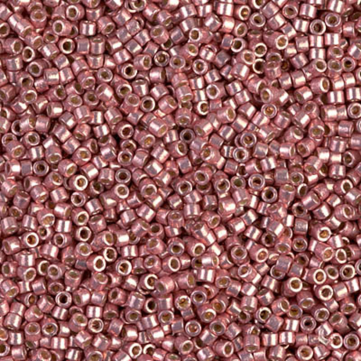 Miyuki 11/0 Delica Beads, DB1839, Duracoat Galvanized Dark Coral, 5g