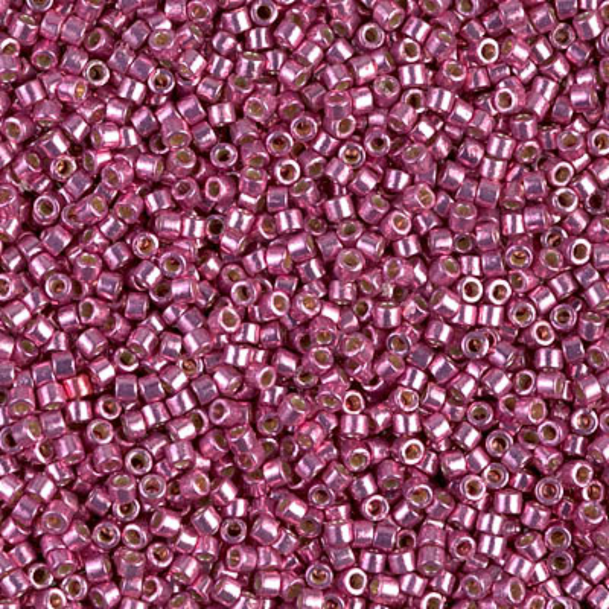Miyuki 11/0 Delica Beads, DB1840, Duracoat Galvanized Hot Pink, 5g