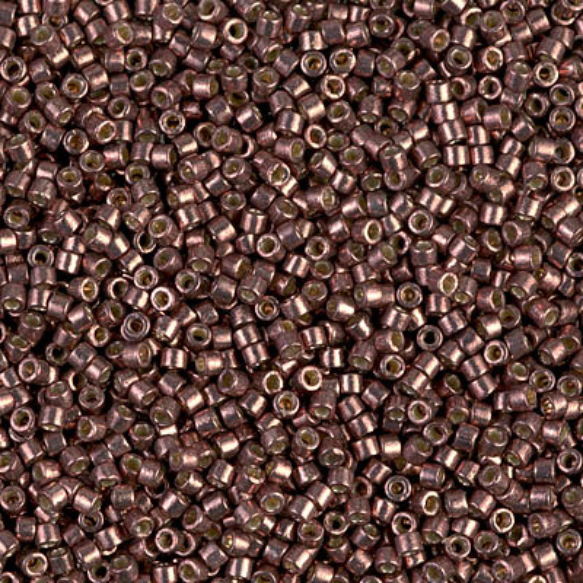 Miyuki 11/0 Delica Beads, DB1843, Duracoat Galvanized Dark Mauve, 5g