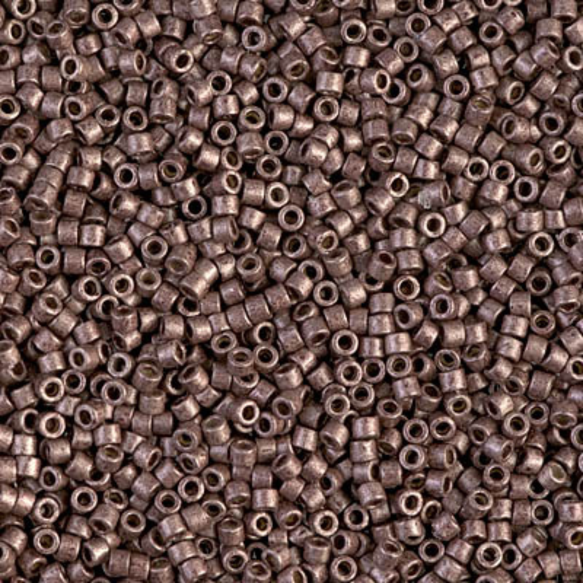Miyuki 11/0 Delica Beads, DB1843F, Duracoat Galvanized Matte Dark Mauve, 5g