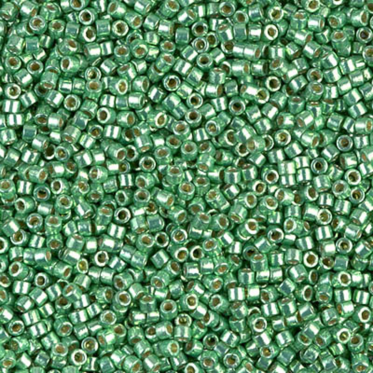 Miyuki 11/0 Delica Beads, DB1844, Duracoat Galvanized Dark Mint Green, 5g