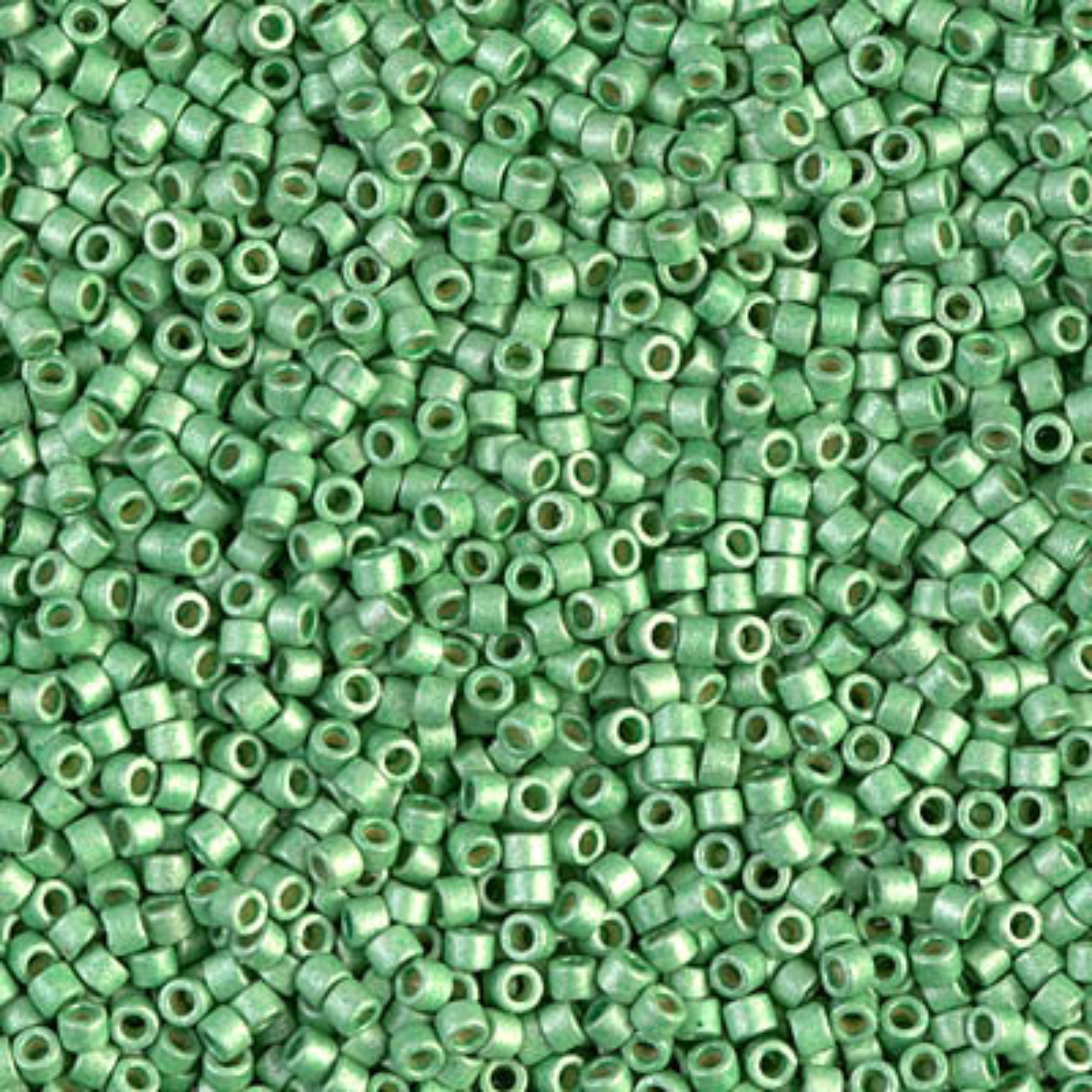 Miyuki 11/0 Delica Beads, DB1844F, Duracoat Galvanized Matte Dark Mint Green, 5g