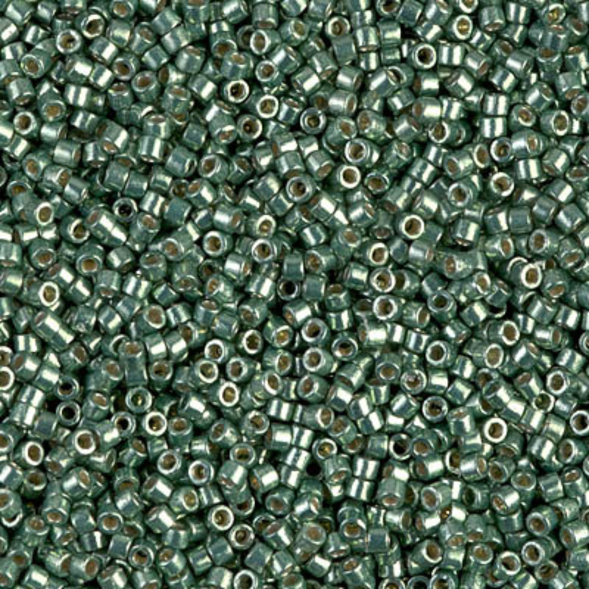 Miyuki 11/0 Delica Beads, DB1845, Duracoat Galvanized Sea Green, 5g