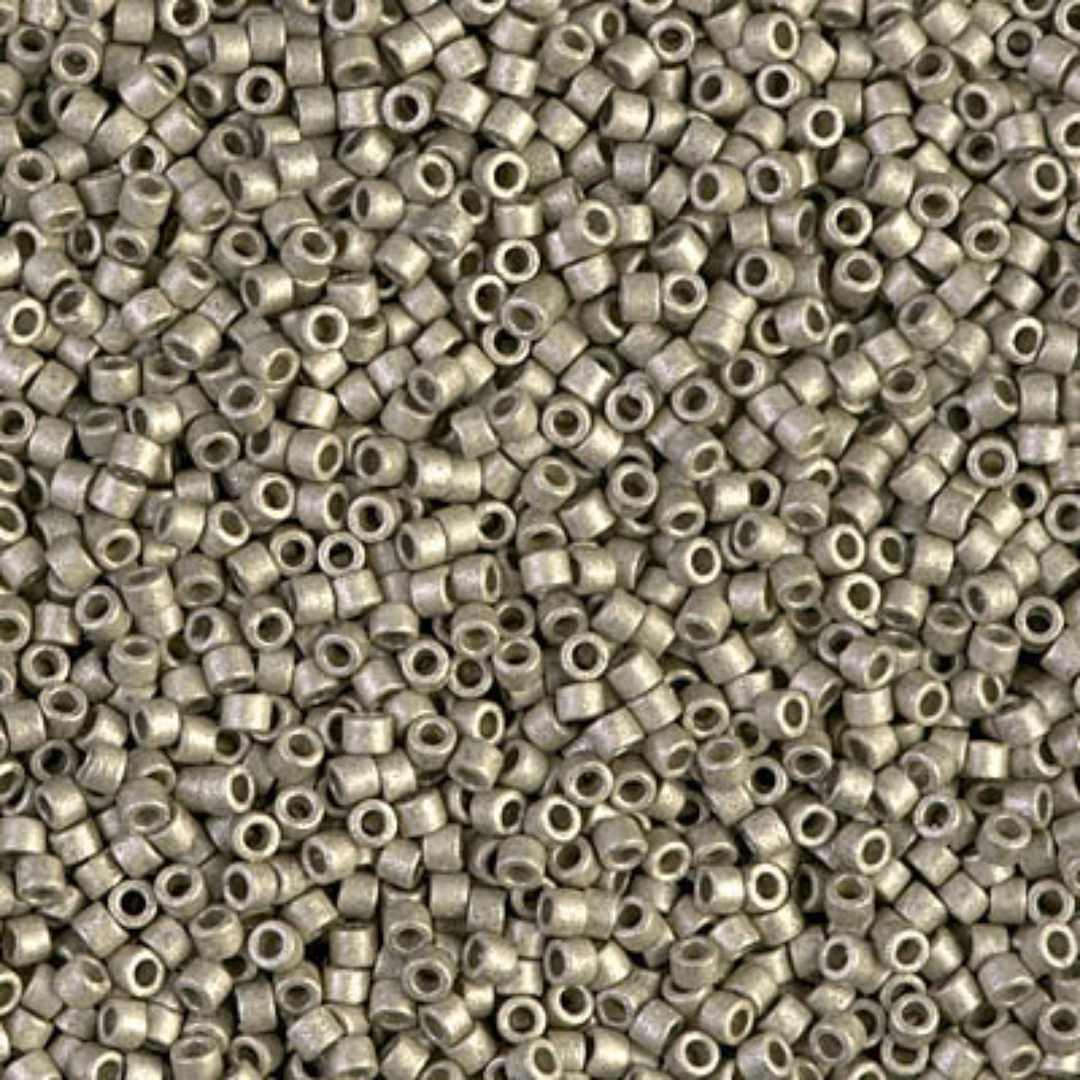 Miyuki 11/0 Delica Beads, DB1851F, Duracoat Galvanized Matte Light Pewter, 5g