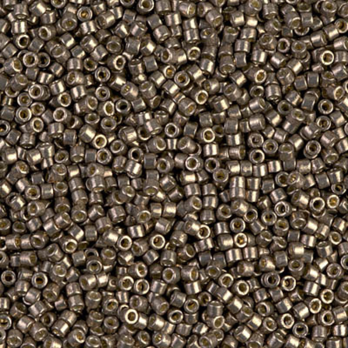 Miyuki 11/0 Delica Beads, DB1852, Duracoat Galvanized Pewter, 5g