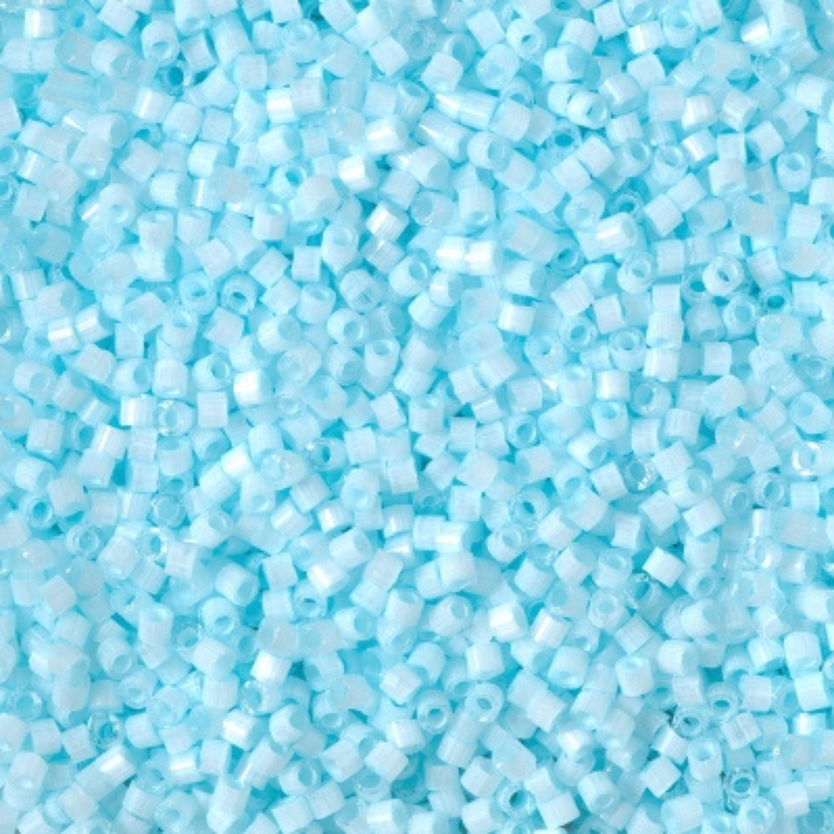Miyuki 11/0 Delica Beads, DB1859, Silk Inside Dyed Frozen Blue, 5g