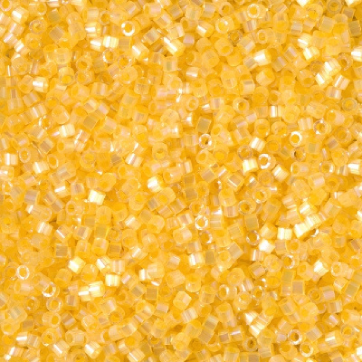 Miyuki 11/0 Delica Beads, DB1861, Silk Inside Dyed Light Apricot AB, 5g