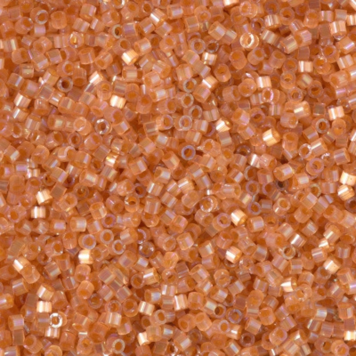 Miyuki 11/0 Delica Beads, DB1864, Silk Inside Dyed Topaz AB, 5g