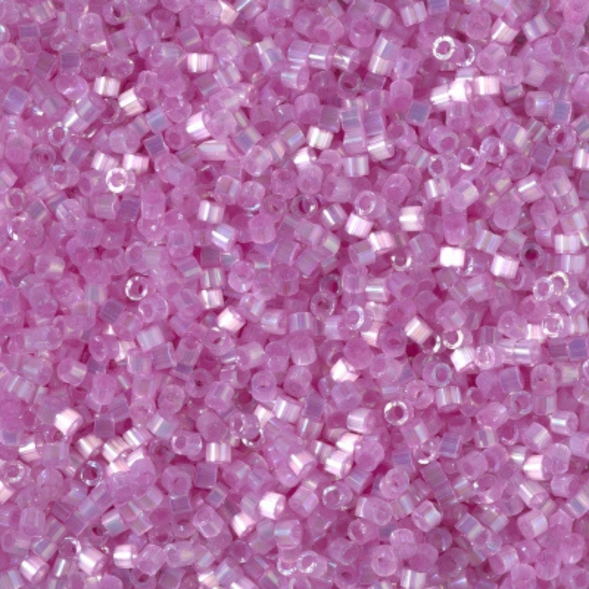 Miyuki 11/0 Delica Beads, DB1866, Silk Inside Dyed Orchid AB, 5g