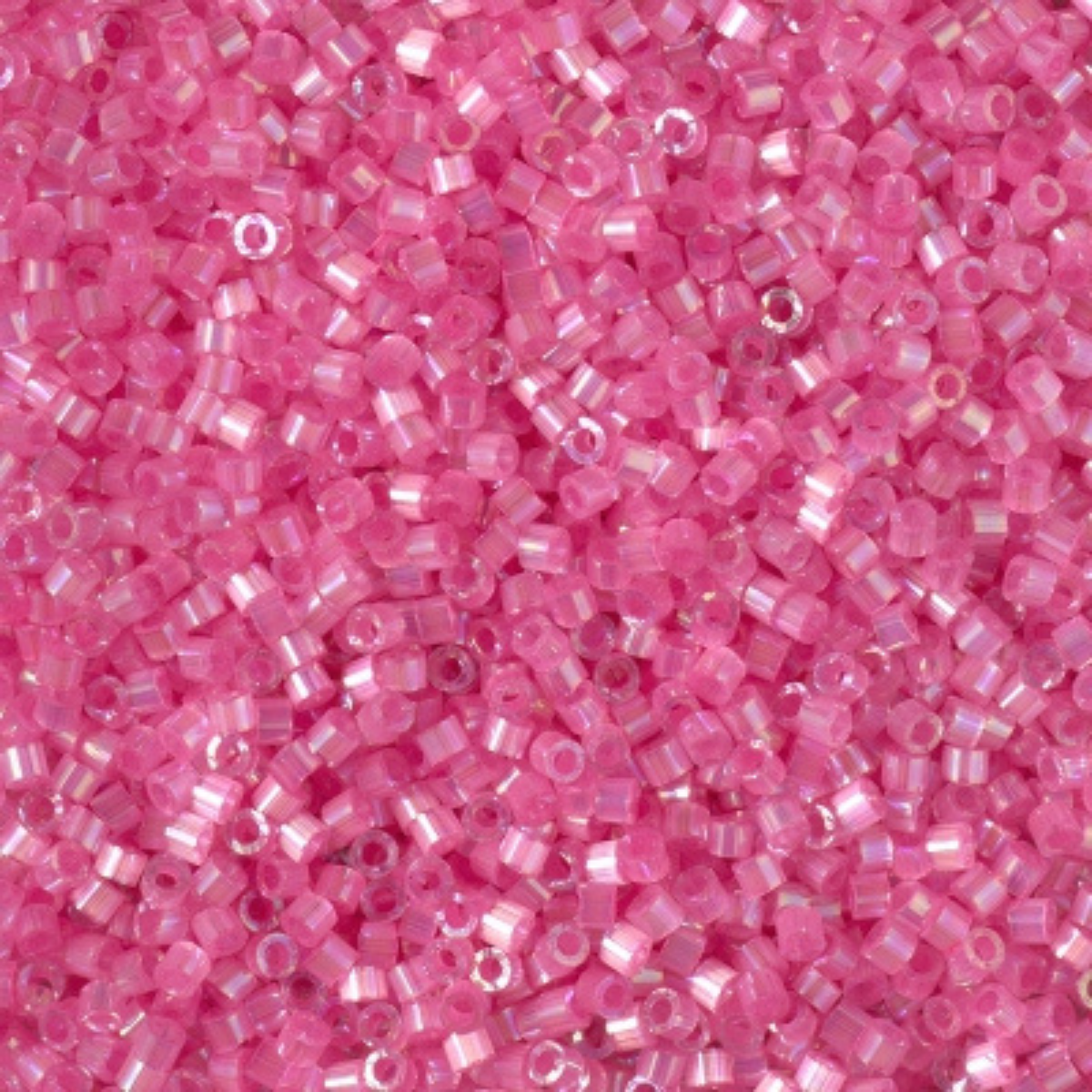 Miyuki 11/0 Delica Beads, DB1867, Silk Inside Dyed Rose AB, 5g