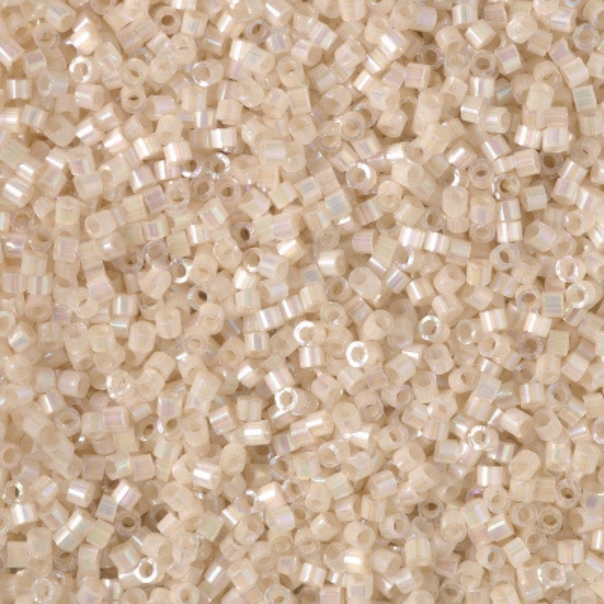 Miyuki 11/0 Delica Beads, DB1874, Silk Inside Dyed Pale Apricot AB, 5g