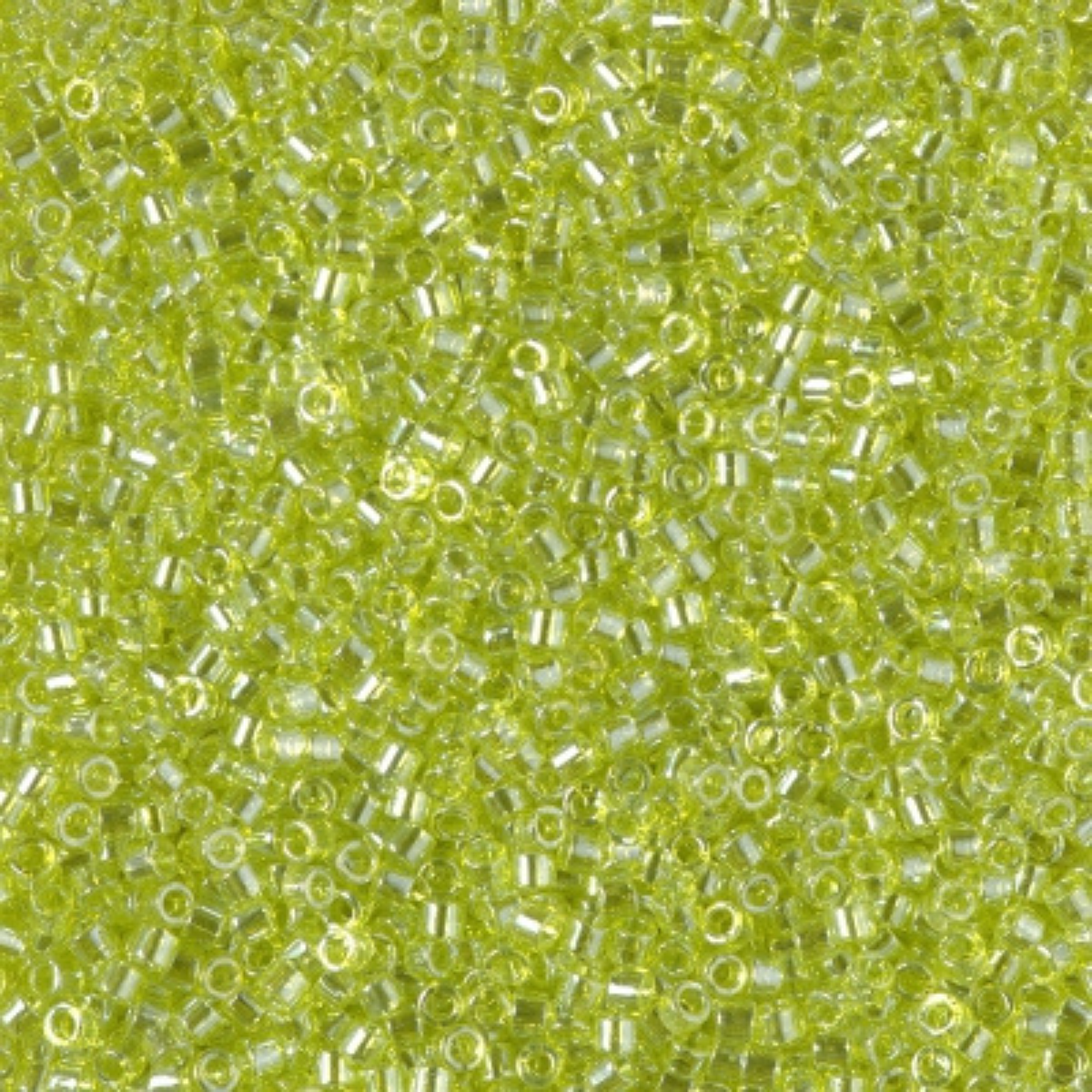 Miyuki 11/0 Delica Beads, DB1888, Transparent Chartreuse Luster, 5g