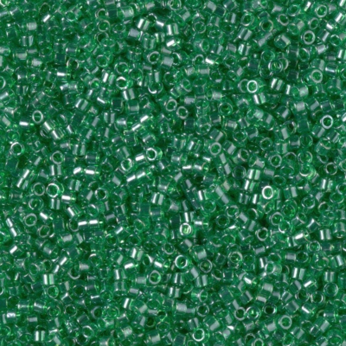 Miyuki 11/0 Delica Beads, DB1889, Transparent Green Luster, 5g