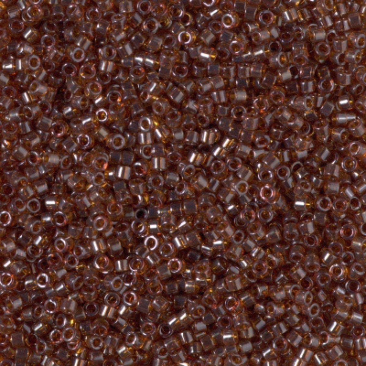 Miyuki 11/0 Delica Beads, DB1891, Transparent Dark Topaz Luster, 5g