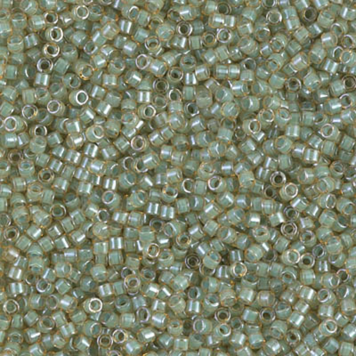 Miyuki 11/0 Delica Beads, DB2052, Luminous Asparagus Green, 5g