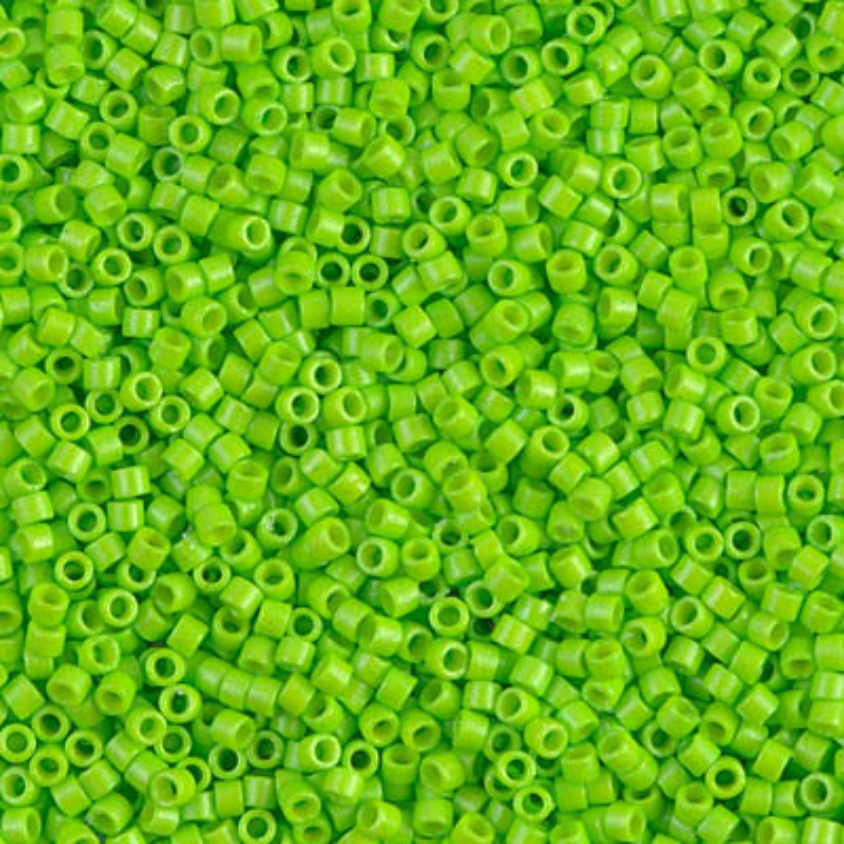 Miyuki 11/0 Delica Beads, DB2121, Duracoat Opaque Kiwi, 5g