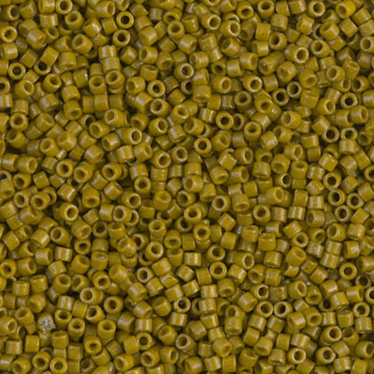 Miyuki 11/0 Delica Beads, DB2141, Duracoat Opaque Spanish Olive, 5g