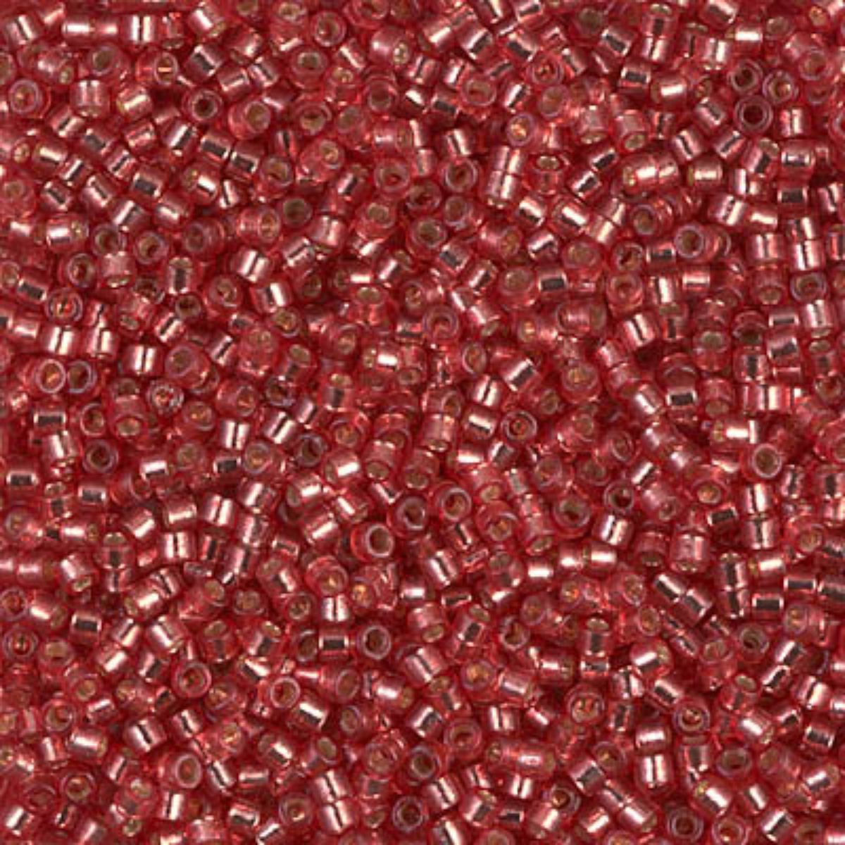 Miyuki 11/0 Delica Beads, DB2152, Duracoat Silver Light Watermelon, 5g