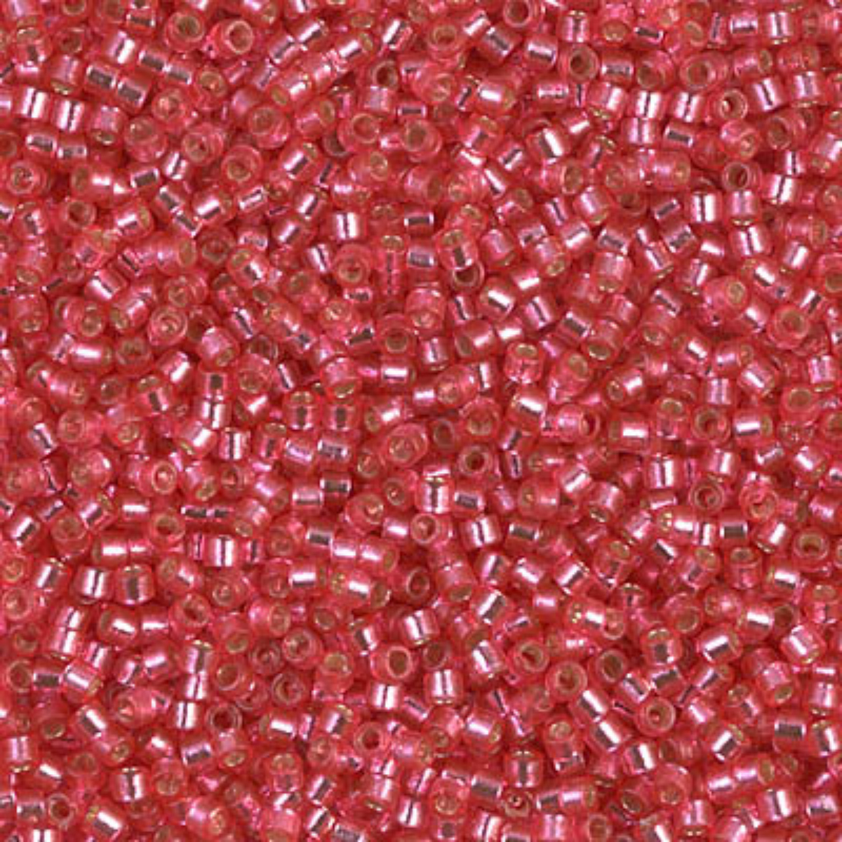 Miyuki 11/0 Delica Beads, DB2154, Duracoat Silver Hibiscus, 5g