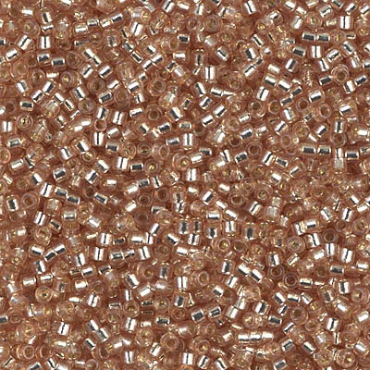 Miyuki 11/0 Delica Beads, DB2155, Duracoat Silver Mica, 5g