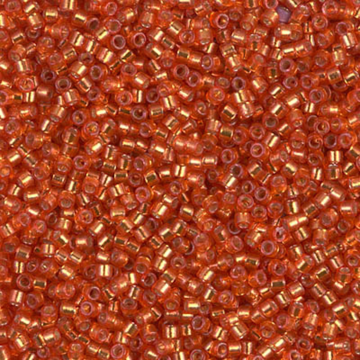 Miyuki 11/0 Delica Beads, DB2158, Duracoat Silver Clementine, 5g