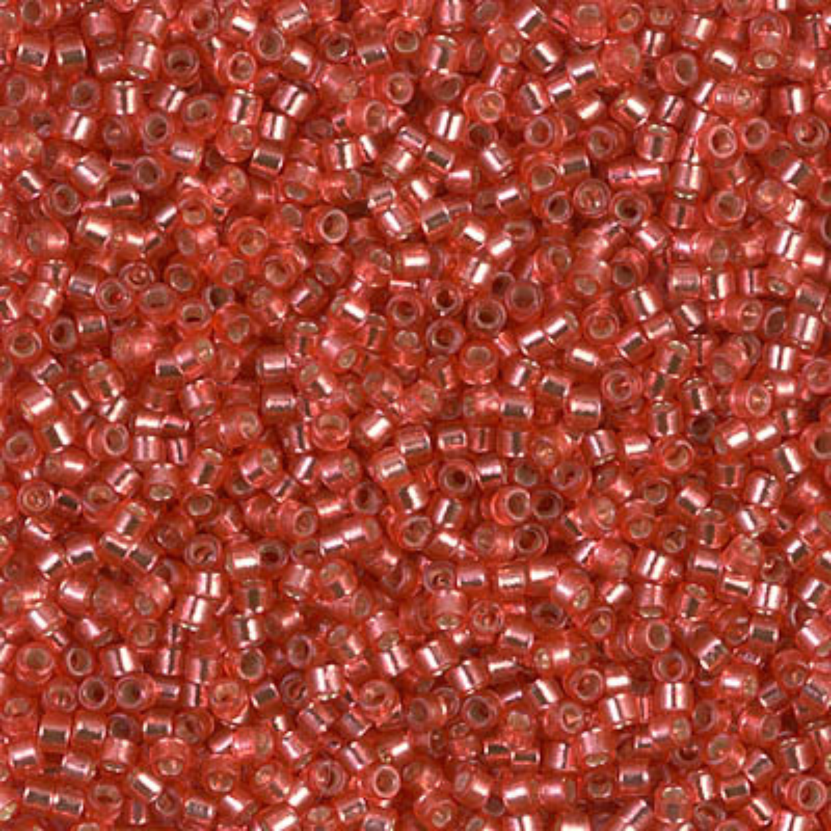 Miyuki 11/0 Delica Beads, DB2159, Duracoat Silver Light Cranberry, 5g