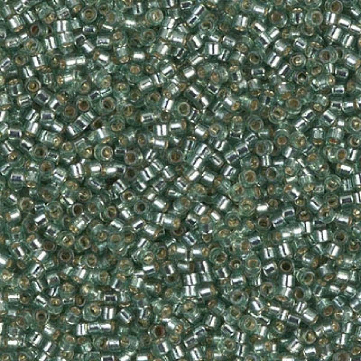 Miyuki 11/0 Delica Beads, DB2165, Duracoat Silver Lined Dark Seafoam, 5g