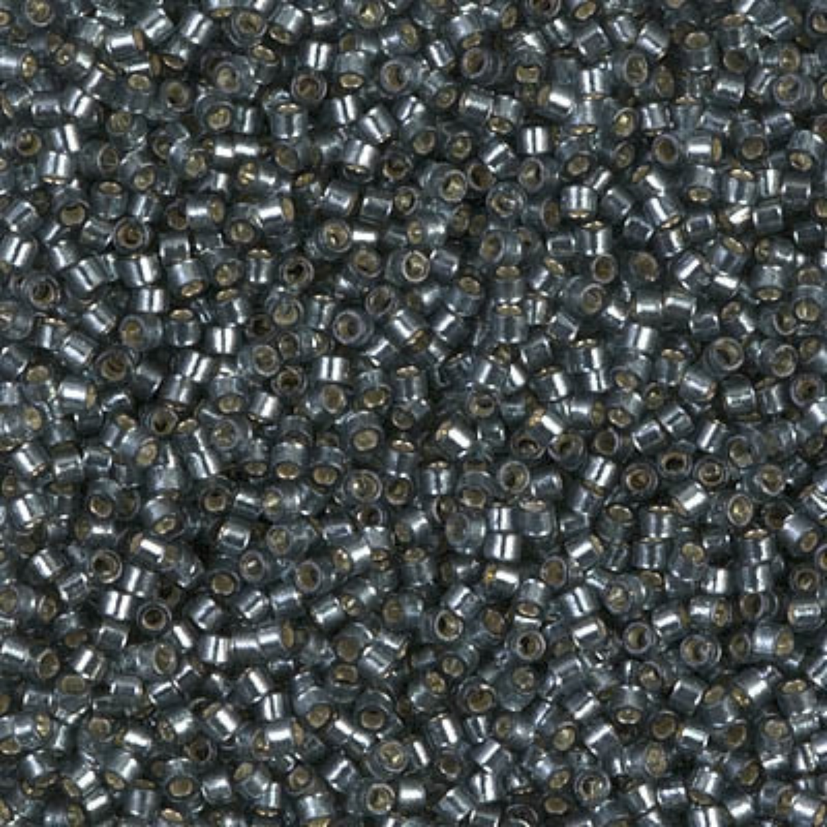 Miyuki 11/0 Delica Beads, DB2166, Duracoat Silver Lined Light Blue Steel, 5g